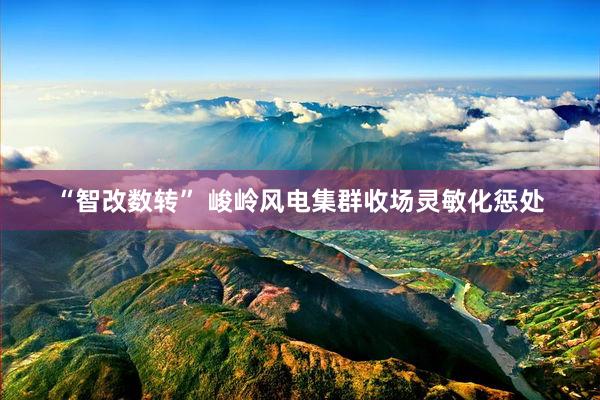 “智改数转” 峻岭风电集群收场灵敏化惩处