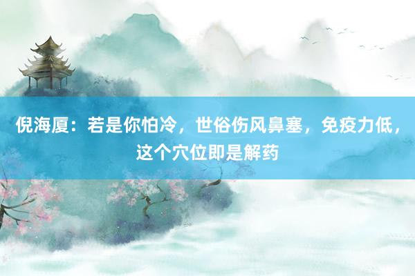 倪海厦：若是你怕冷，世俗伤风鼻塞，免疫力低，这个穴位即是解药
