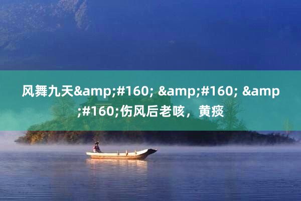 风舞九天&#160; &#160; &#160;伤风后老咳，黄痰